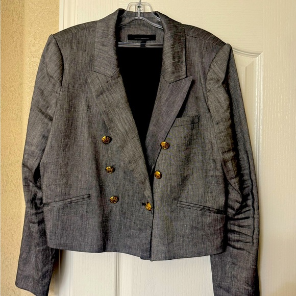 Black Tweed Professional Crop Jacket - Picture 1 of 1